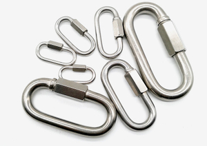 Stainless Steel Safty Chain Connector Carabiner Clip Ringging Hardware Quick Link Hook